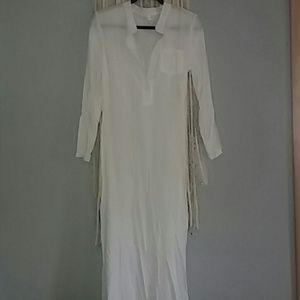 Long sleeve white dress